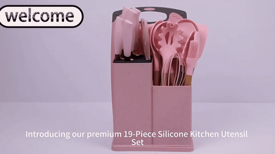 19 PCS Kitchen Set with Knives & Cutting Boards – Premium Kitchen Organizer UAE