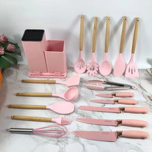 19 PCS Kitchen Set with Knives & Cutting Boards – Premium Kitchen Organizer UAE